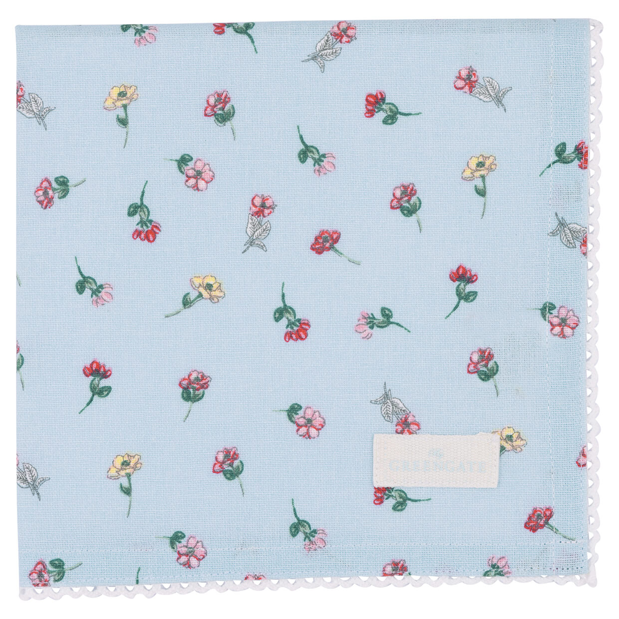 Stoffserviette mit Spitze "Lianca" - 40x40 cm (Pale Blue)