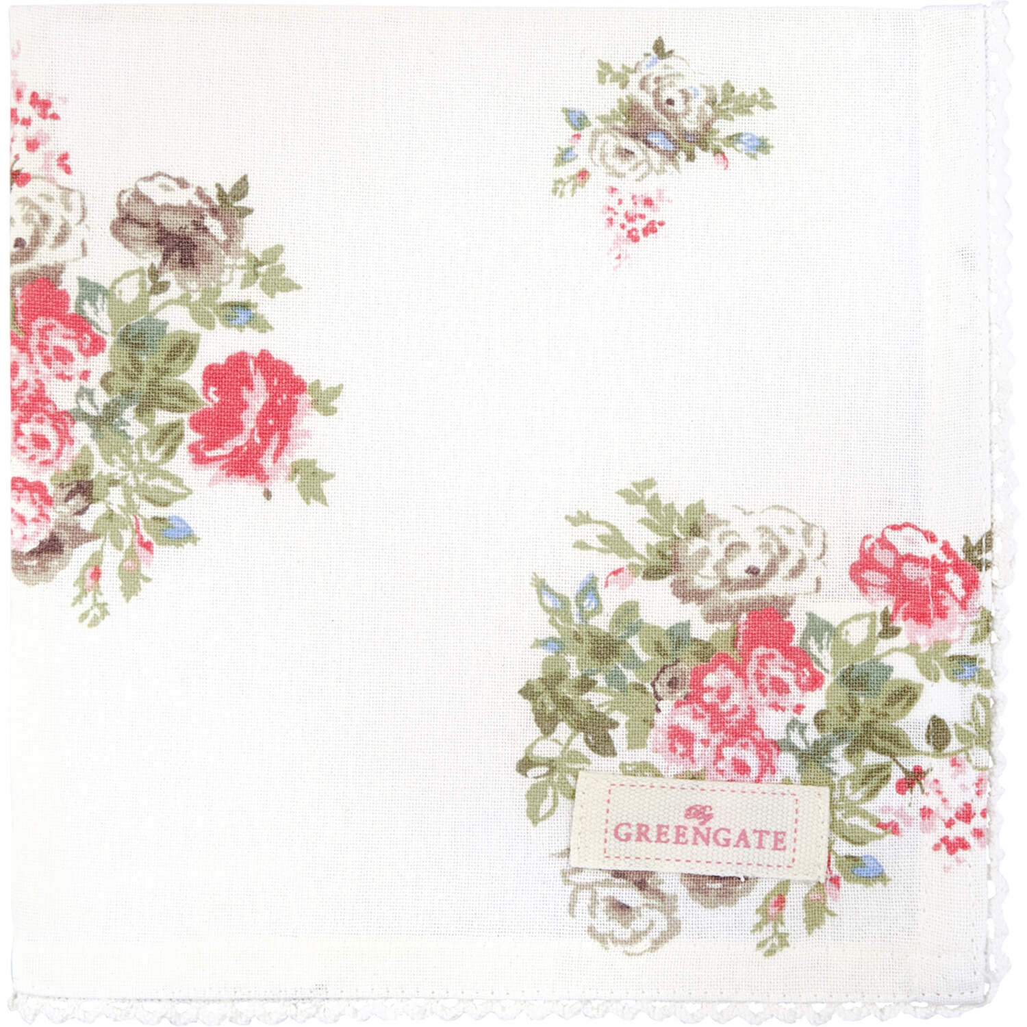 Stoffserviette mit Spitze "Petricia" (White)