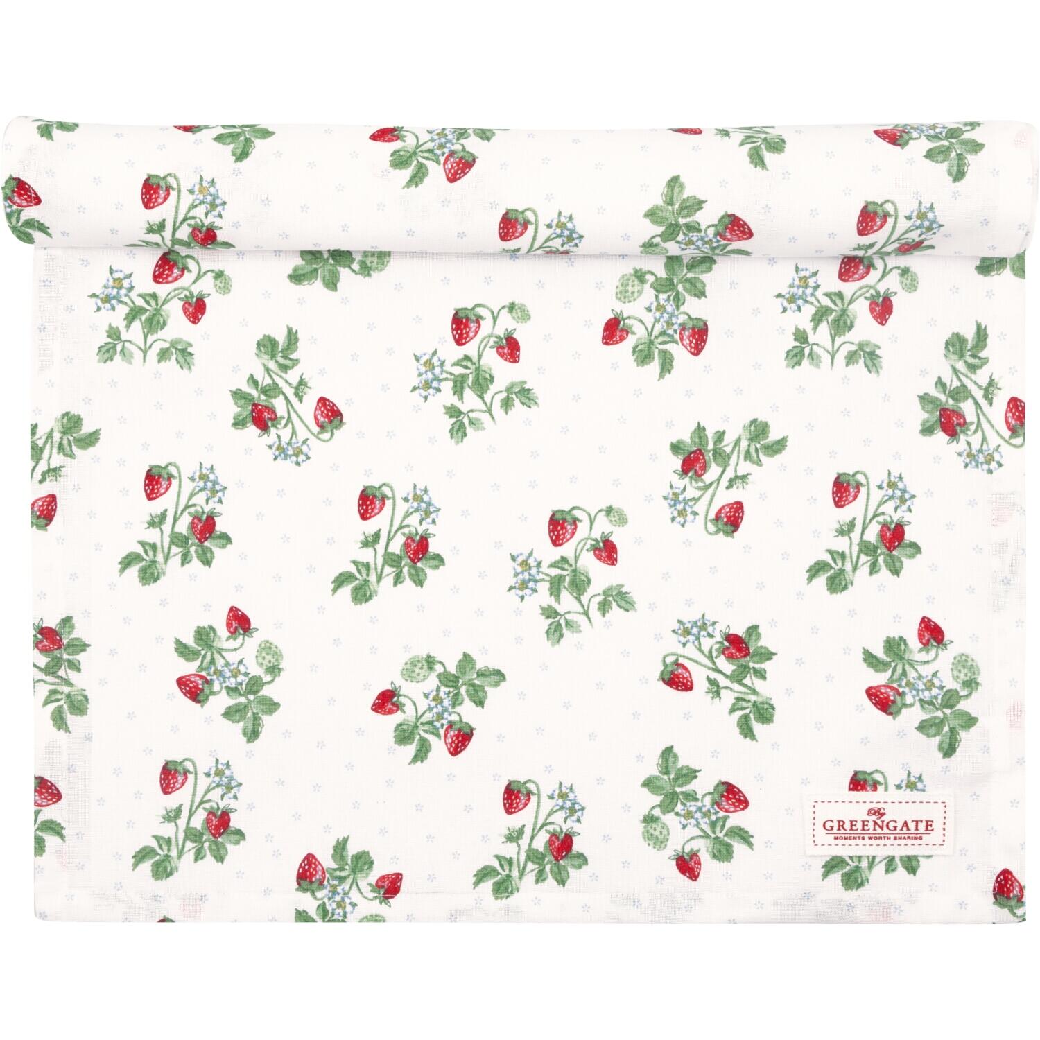 Tischläufer "Berry" - 45x140 cm (Weiß)