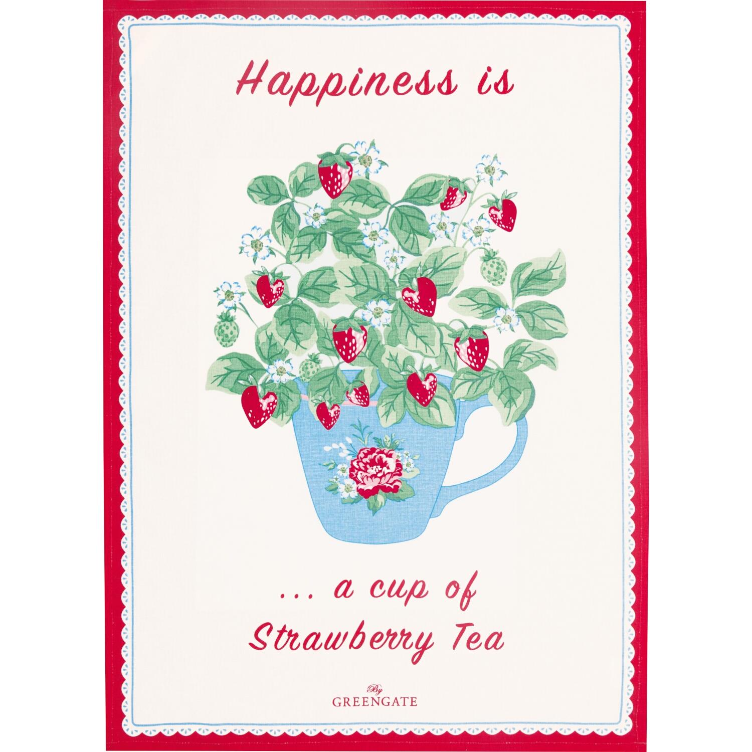 Geschirrtuch "Berry Happiness" - 50x70 cm (Weiß)