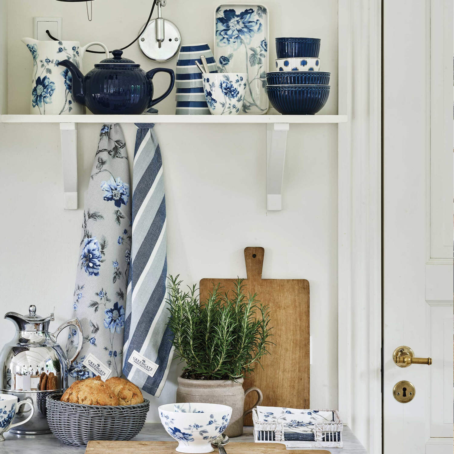 Nylontasche "Charlotte" - 38x10x32 cm (Grey) GreenGate