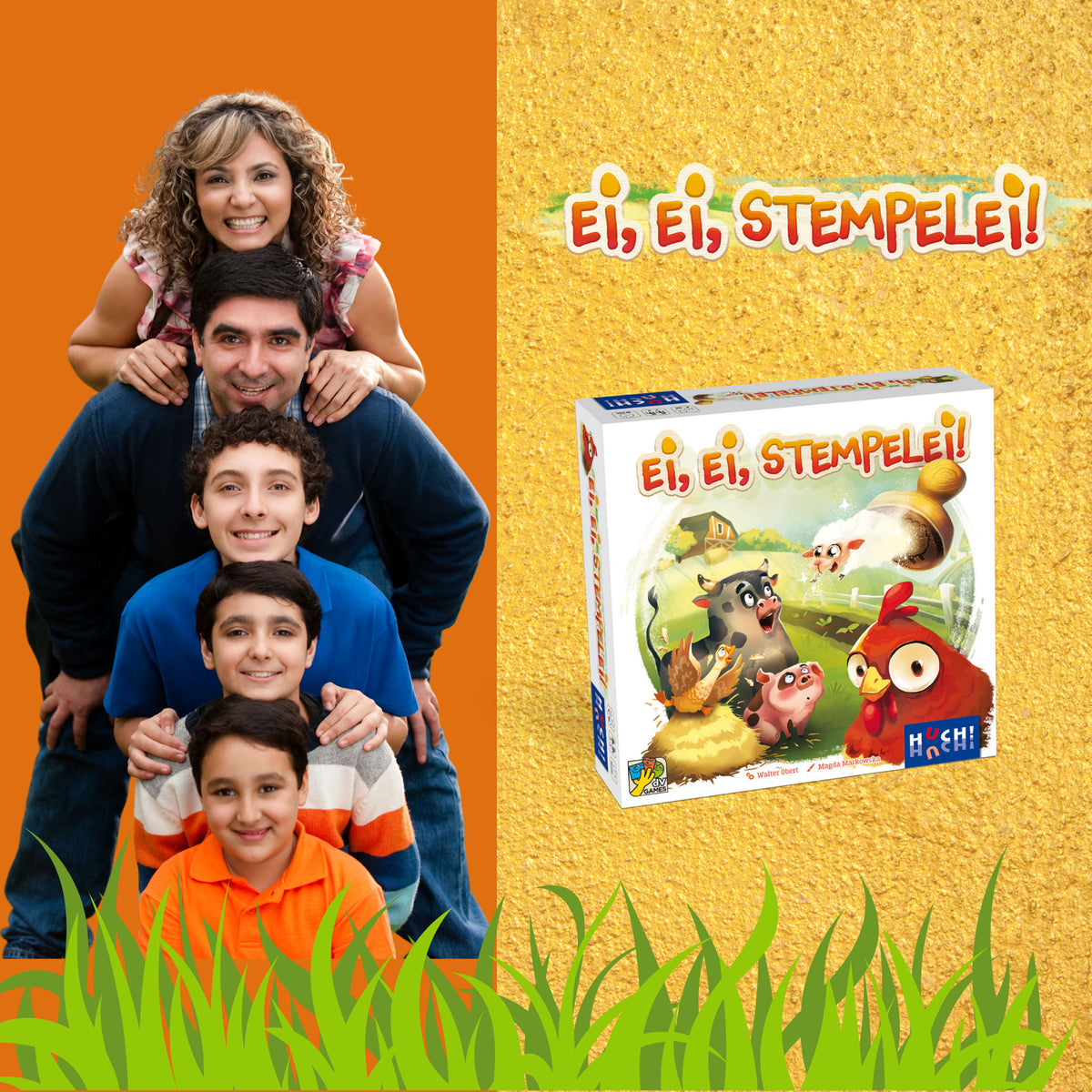 Stempelspiel-Box Ei, Ei, STEMPELEI! mit bunten Bauernhof-Tiermotiven