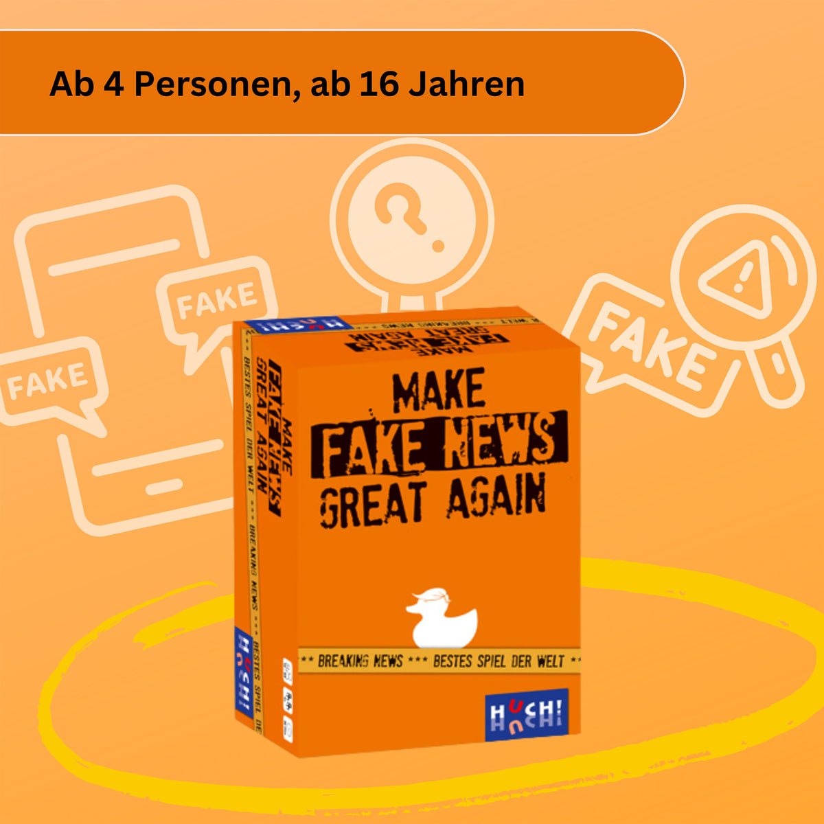 Brettspielbox „Make Fake News Great Again“ in Orange