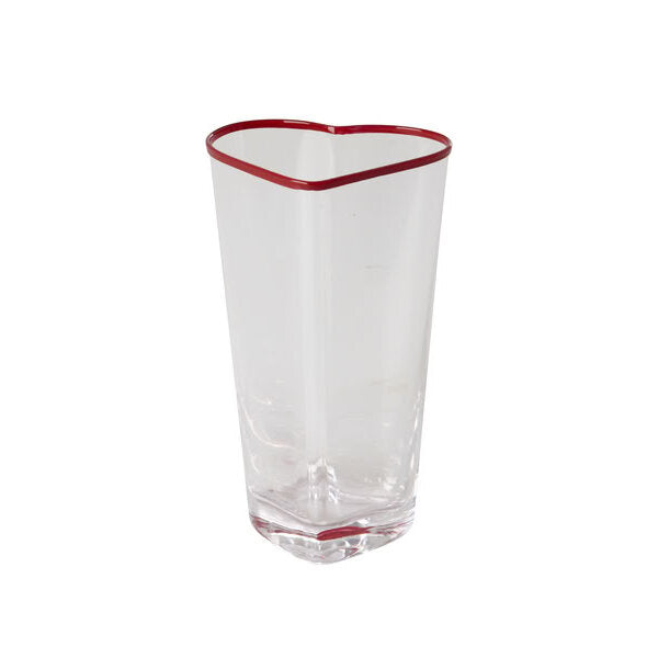 Glas in Herzform - 250 ml (Rot)