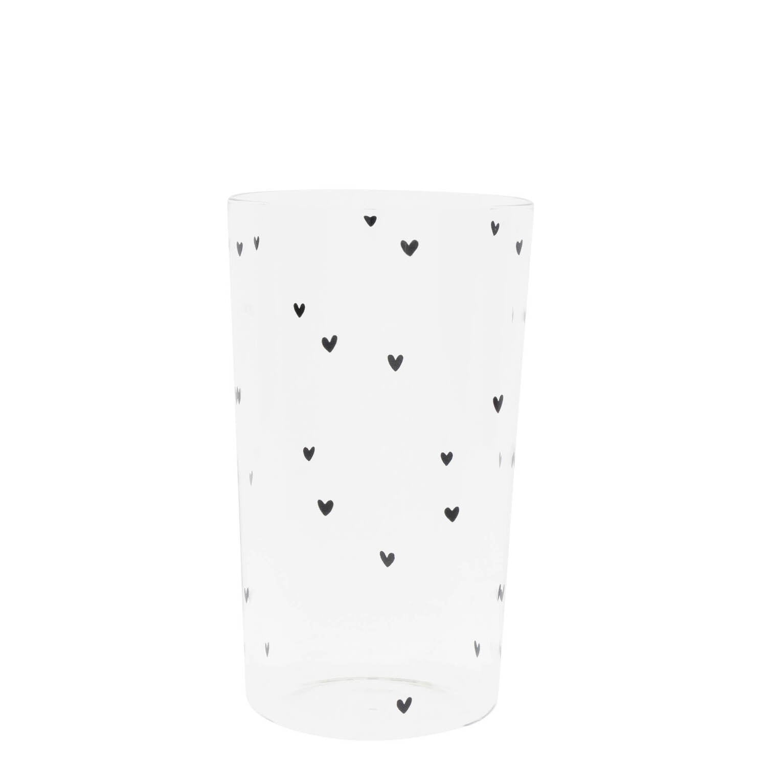 Tumbler "Hearts" - 450 ml  (Transparent)