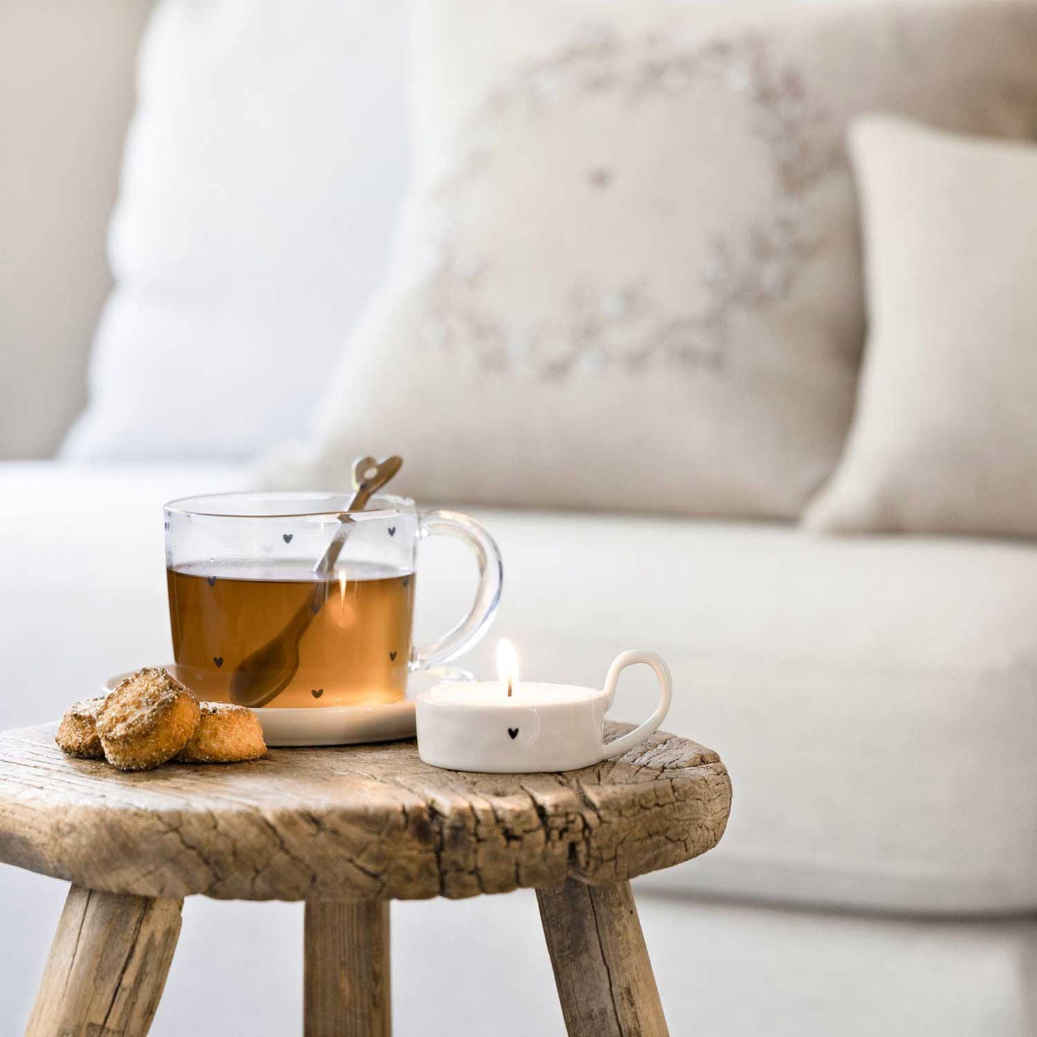 Tumbler "Tea - Hearts" - M (Transparent)