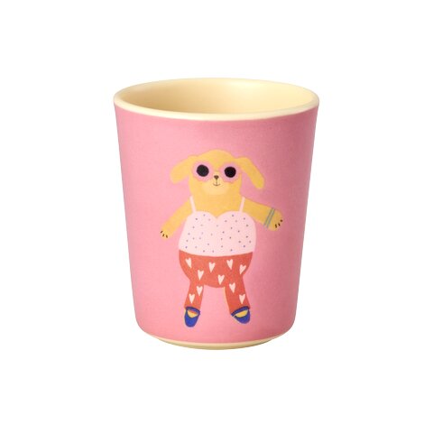 Melamin Kinderschale "Dog" - 150 ml (Hellbraun)