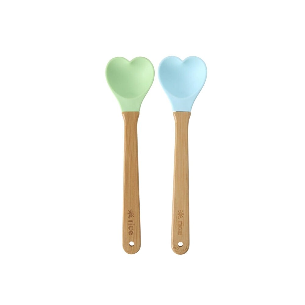 Silikon Kochlöffel in Herzform im 2er-Set - Mini (Mint/Grün)