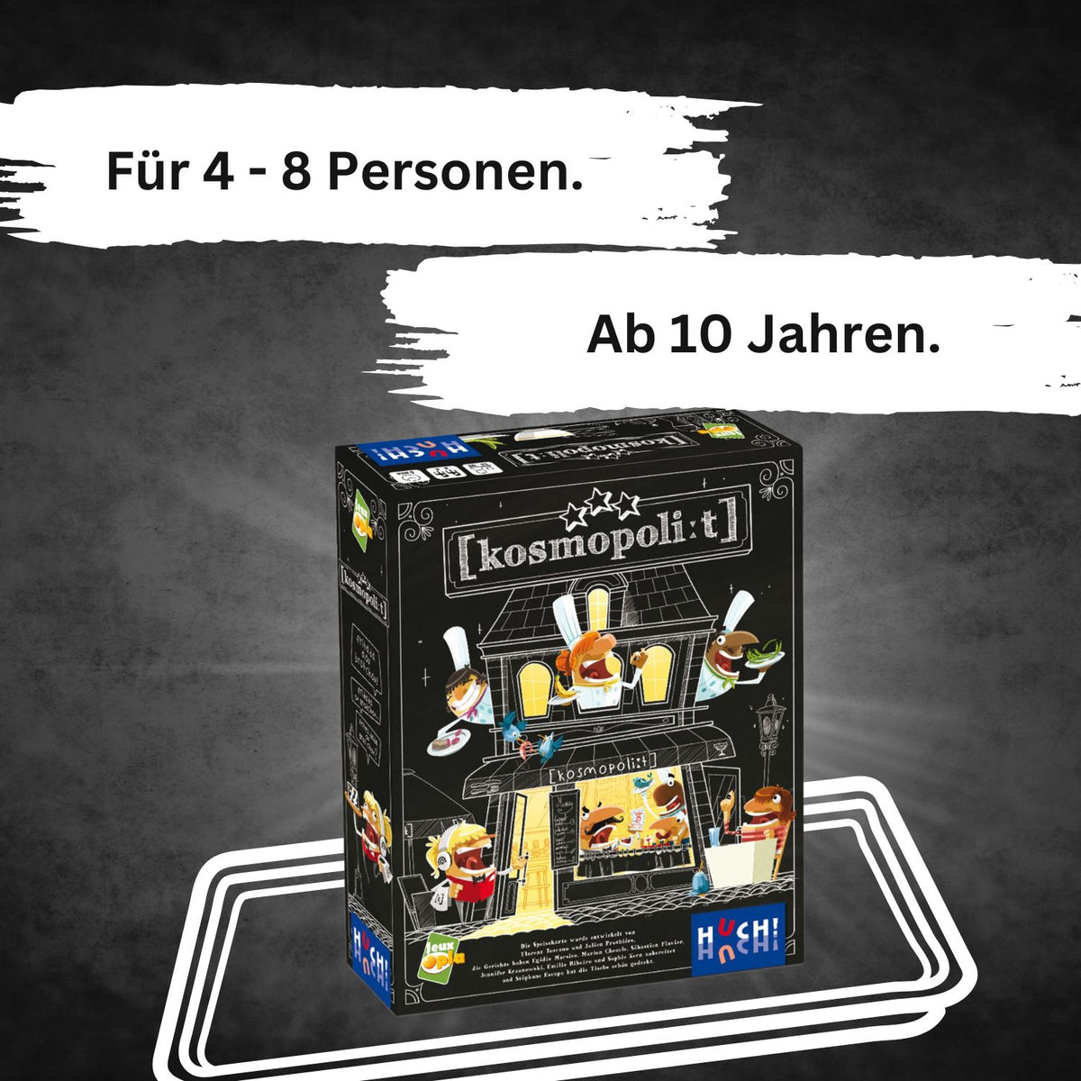 Kosmopolit Spielbox in Kartonverpackung