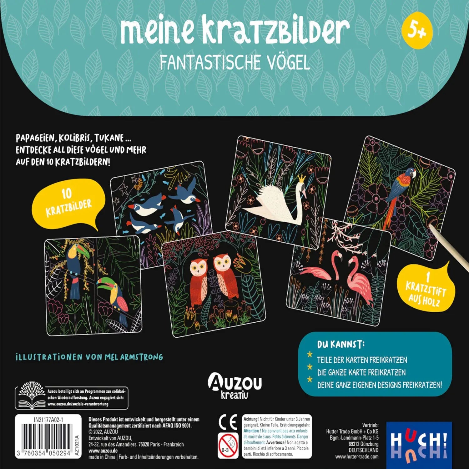 Meine Kratzbilder - Fantastische Vögel AUZOU