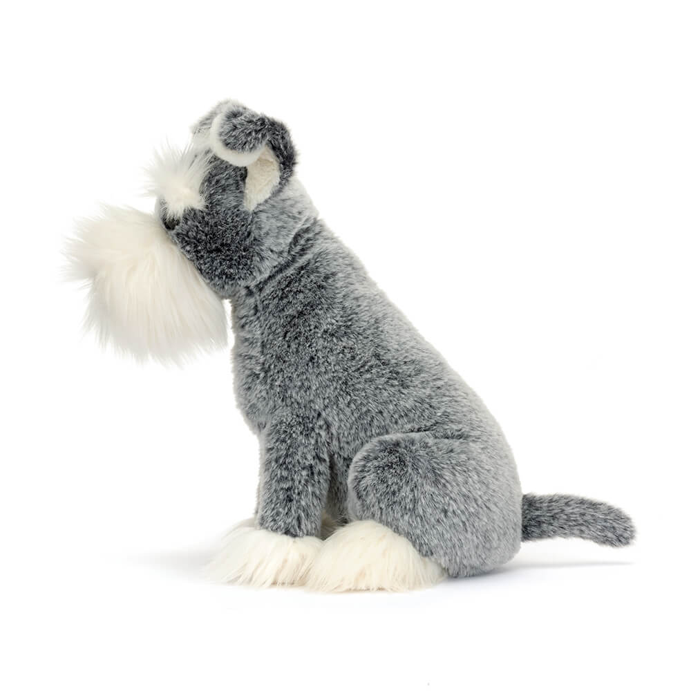 Kuscheltier Hund Schnautzer "Lawrence" - 24 cm (Grau)