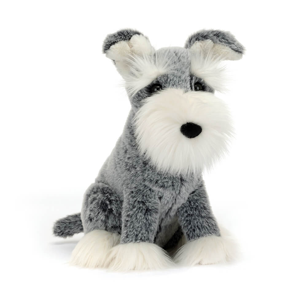 Kuscheltier Hund Schnautzer "Lawrence" - 24 cm (Grau)