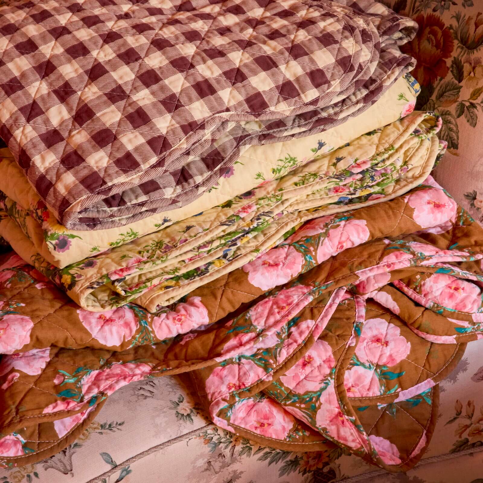 Quiltdecke "Check Me Out" - 130x180 cm (Rot)