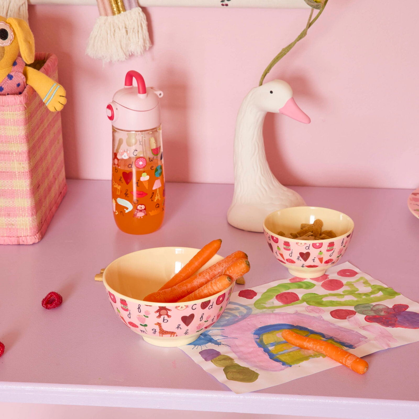 Melamin Schale "ABC " - M (Pink)