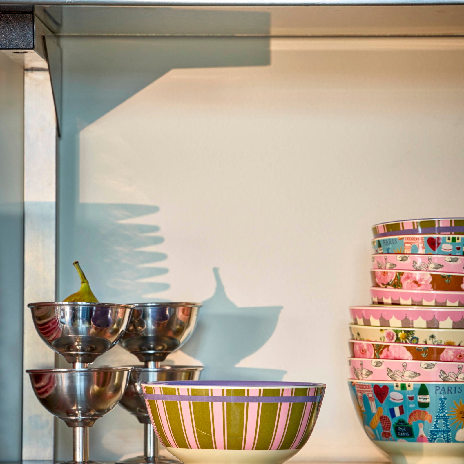 Melamin Schale "Stripe Delight" - M (Braun)