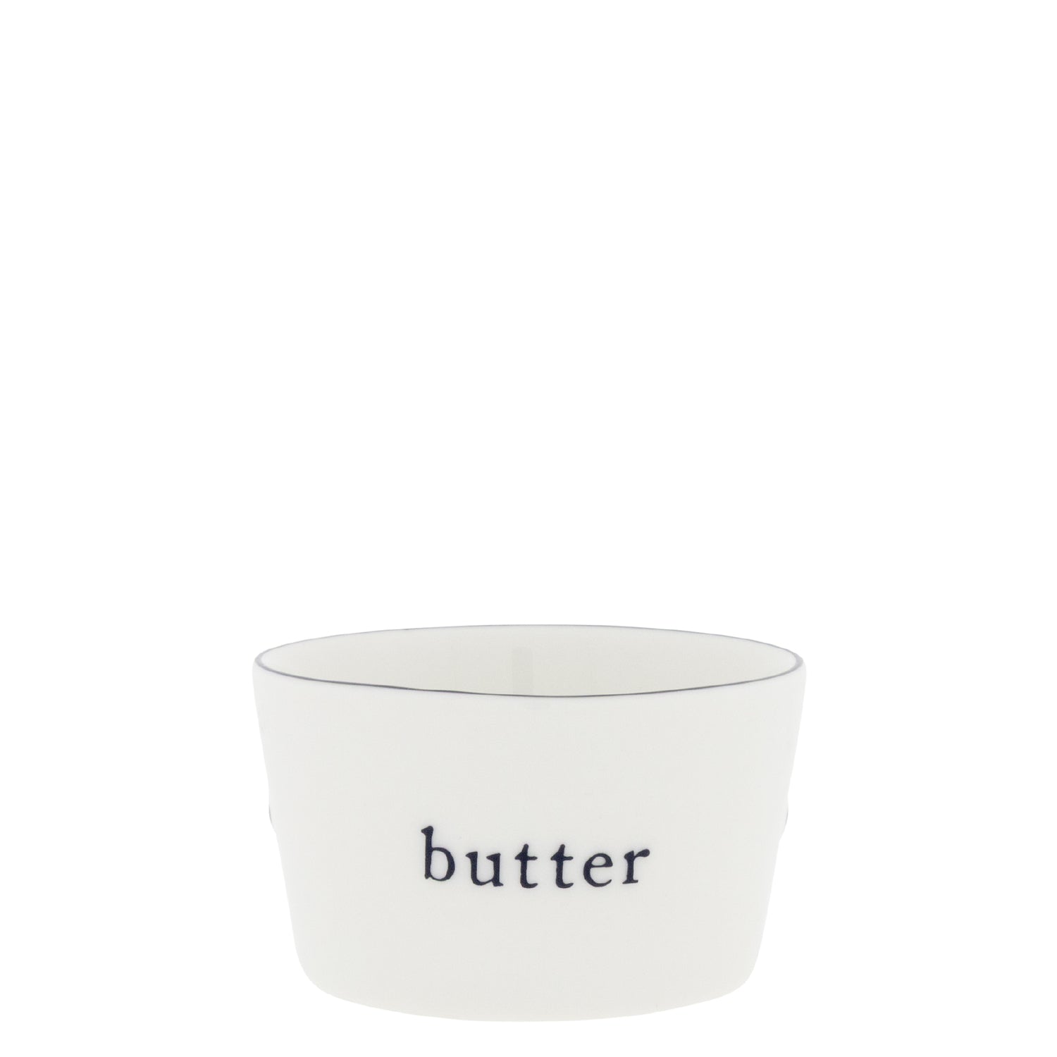 Schalenset für Salz, Butter, Öl, Oliven - 8x4,5 cm (Weiß/Schwarz)