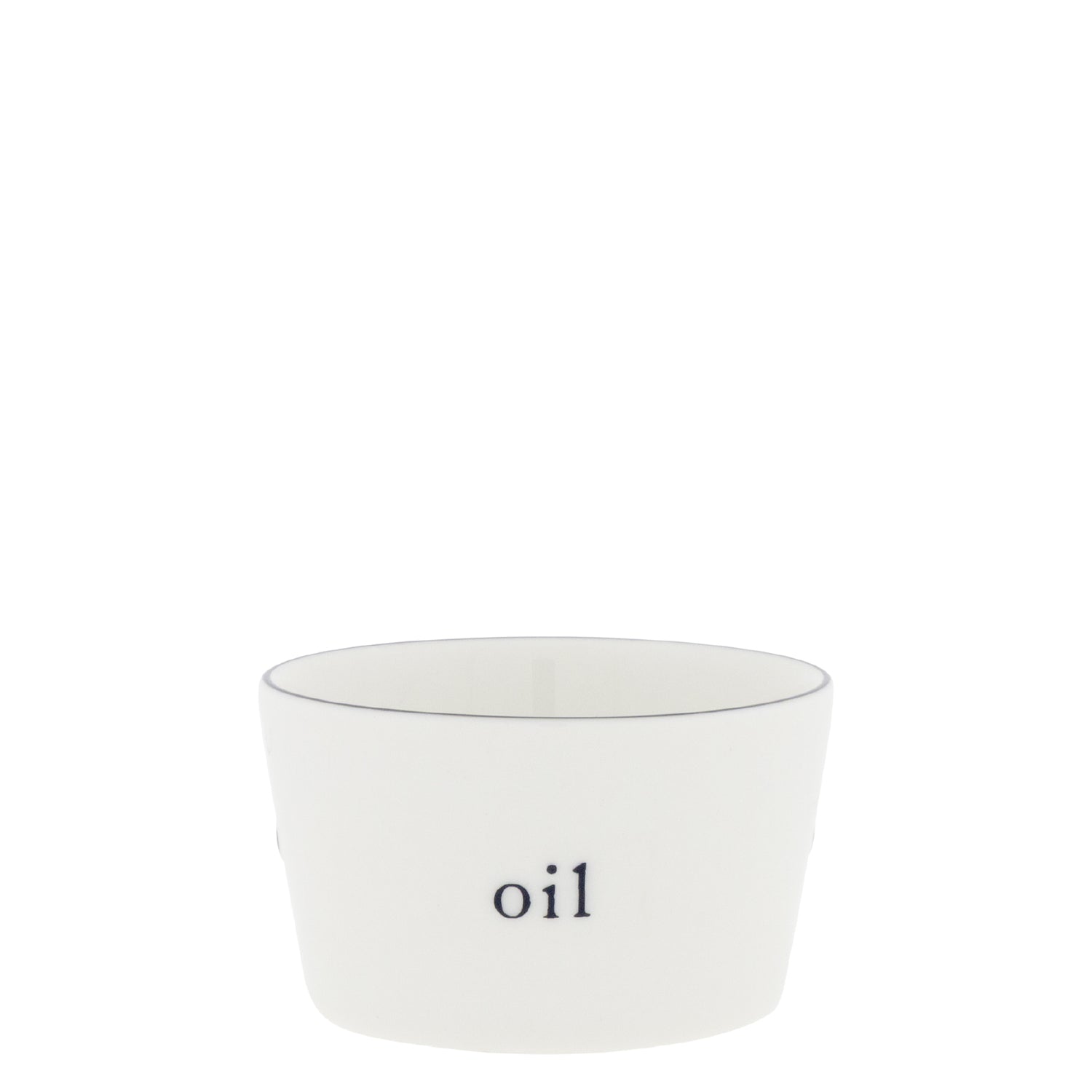 Schalenset für Salz, Butter, Öl, Oliven - 8x4,5 cm (Weiß/Schwarz)