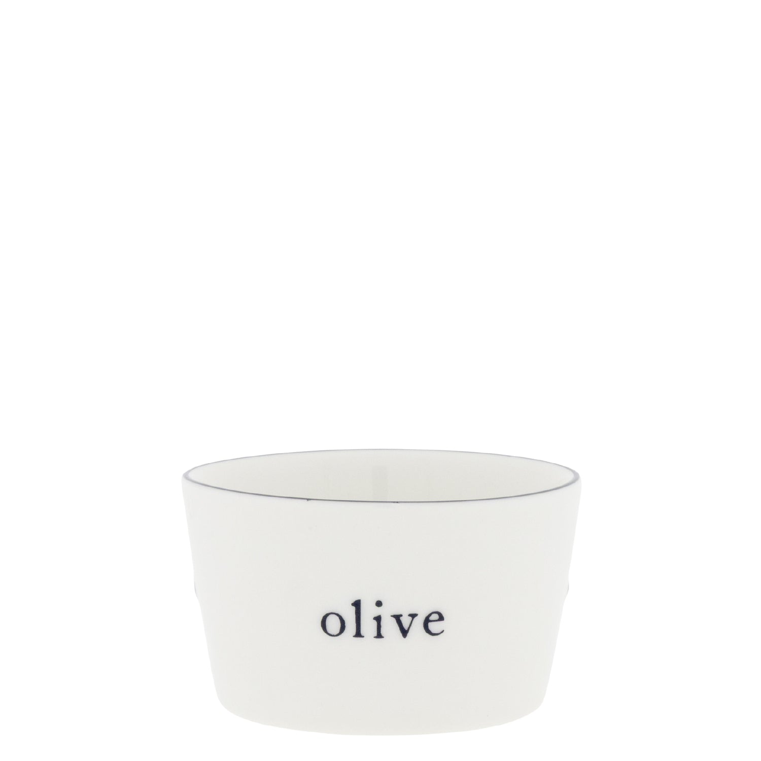 Schalenset für Salz, Butter, Öl, Oliven - 8x4,5 cm (Weiß/Schwarz)