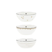 Schale im 3er-Set - 8x3 cm (Weiß)