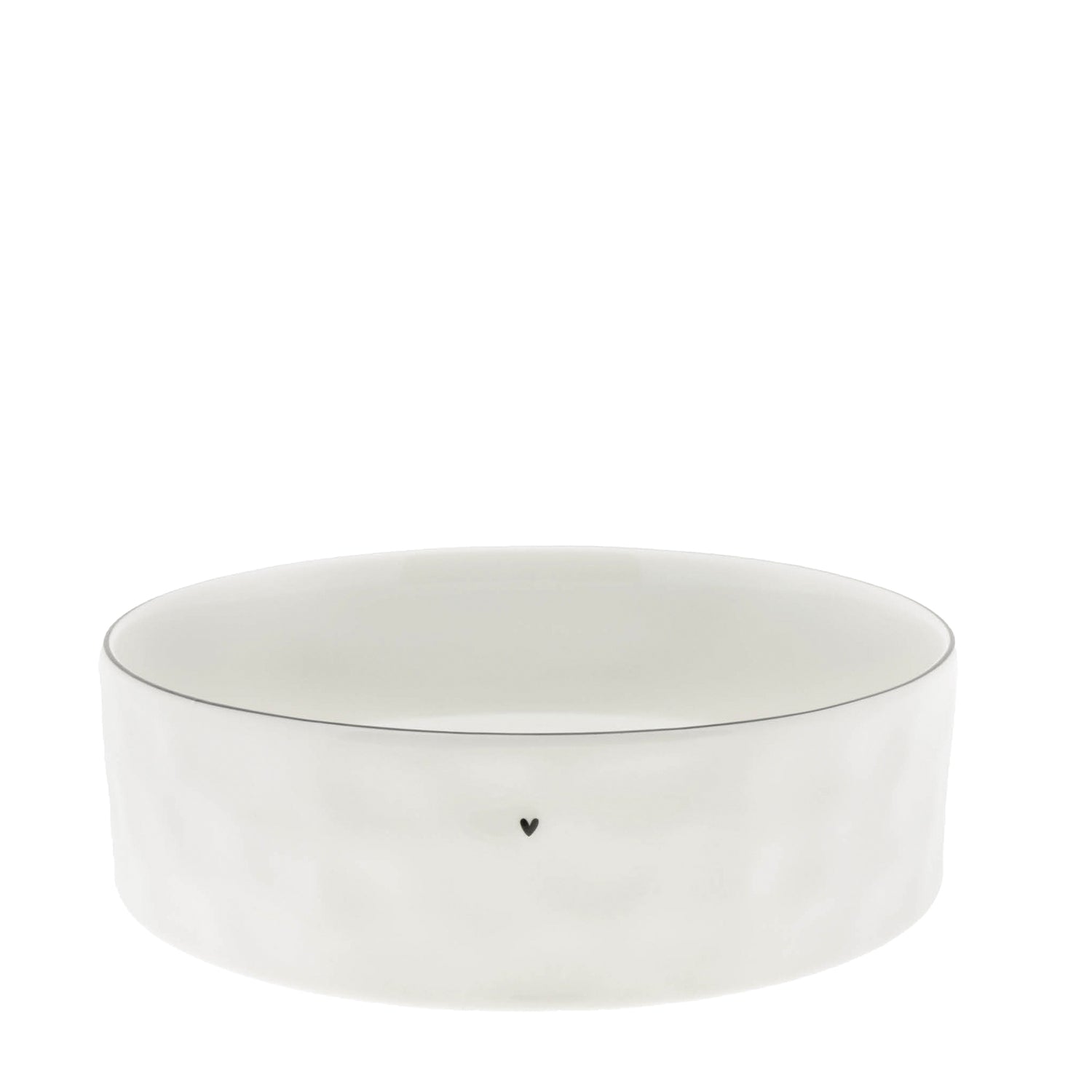 Salatschale "Heart" - 27x8 cm (Weiß/Schwarz)