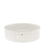 Salatschale "Heart" - 27x8 cm (Weiß/Schwarz)