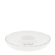 Tapasschale "dip in love" - 19x5,5 cm (Weiß)