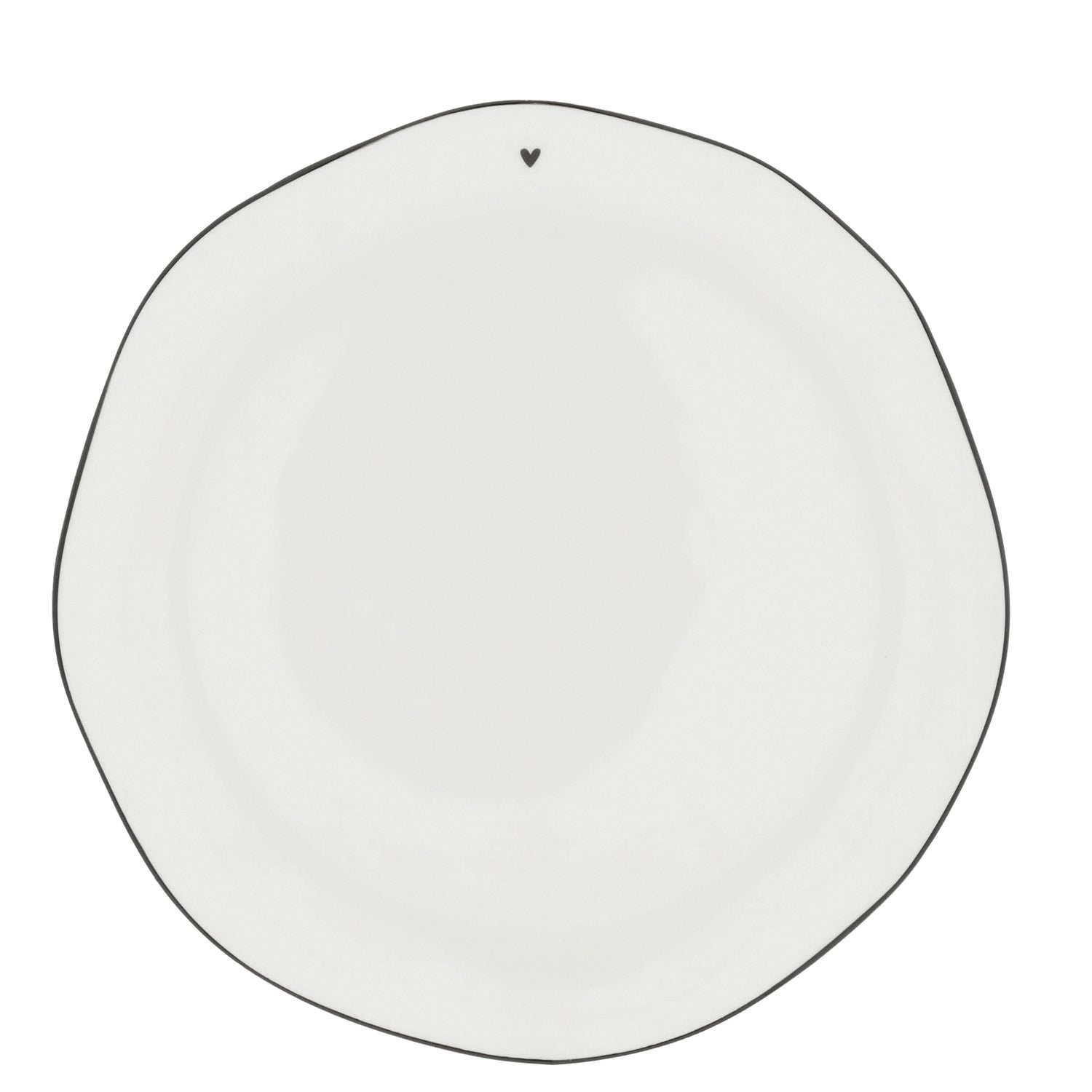 Frühstücksteller - 23 cm (Weiß/Schwarz)