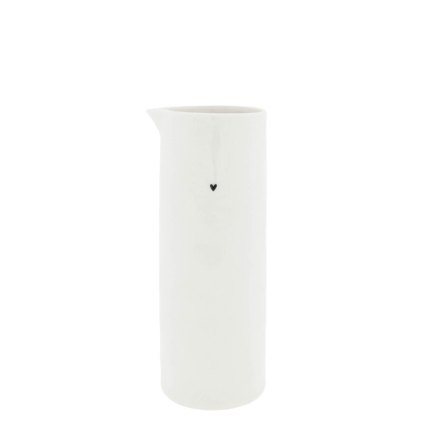 Krug "Heart" - 8x21 cm (Weiß/Schwarz)