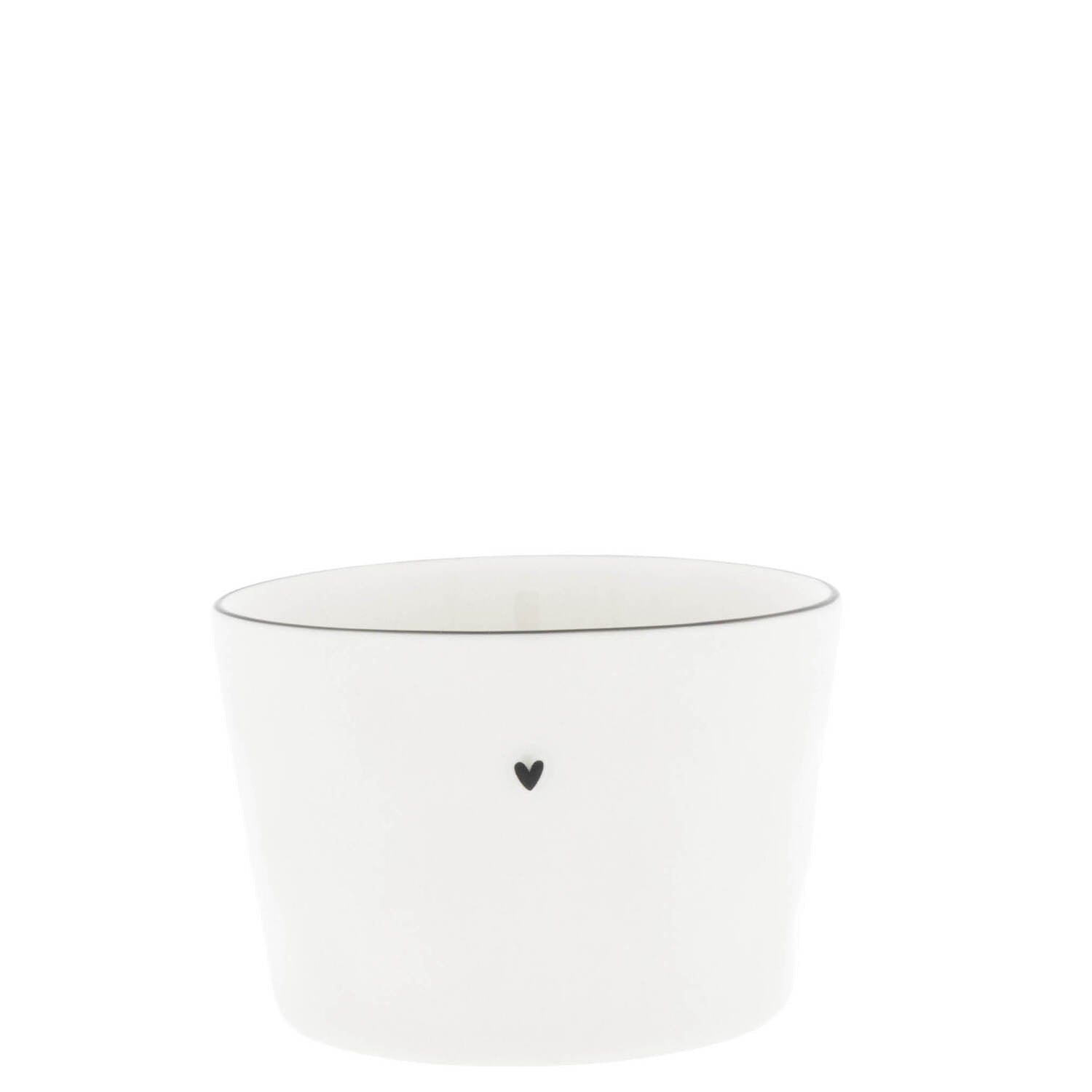 Becher "Heart"- 150 ml (Weiß/Schwarz)