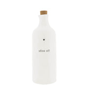 Ölivenölflasche "Heart" - 700 ml (Weiß/Schwarz)