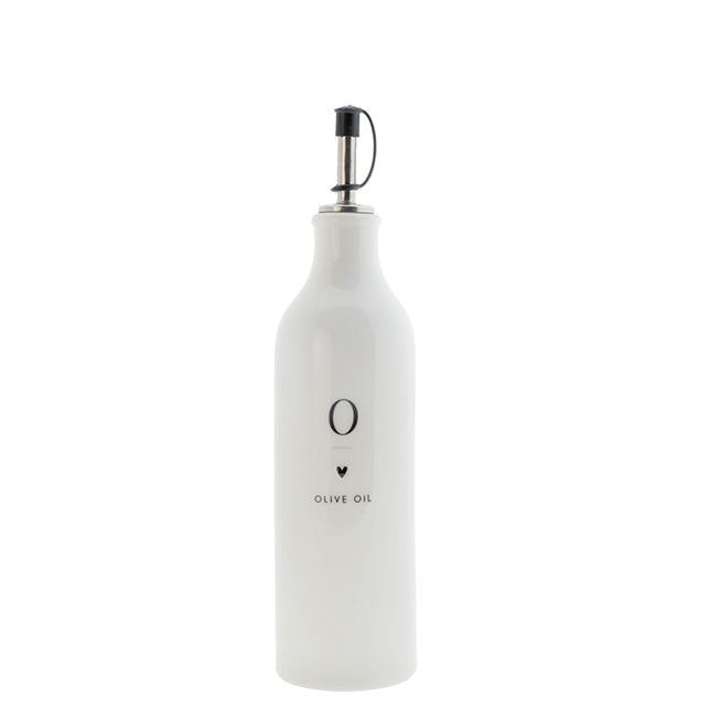 Ölflasche aus Keramik - 750 ml (Weiß)