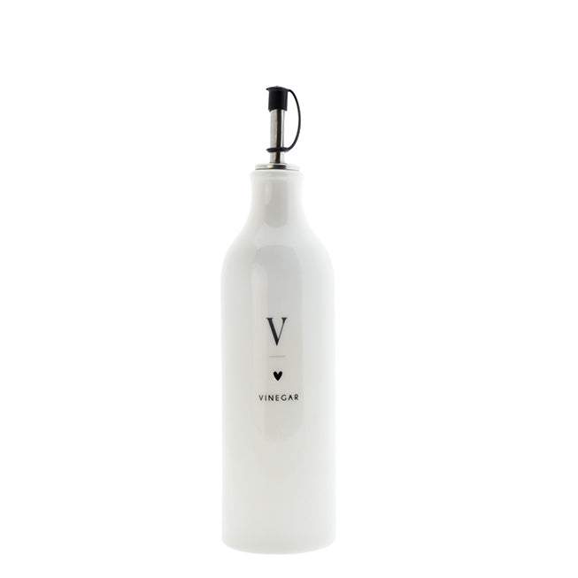 Essigflasche aus Keramik - 750 ml (Weiß)