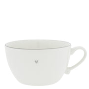 Suppenteller - 15 cm (Weiß/Grau)