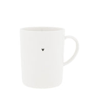 Teetasse "Heart" - 9x11 cm (Weiß/Schwarz)
