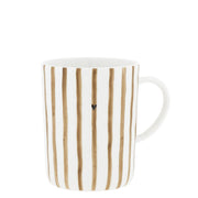 Teetasse "Stripes" (Weiß/Braun)