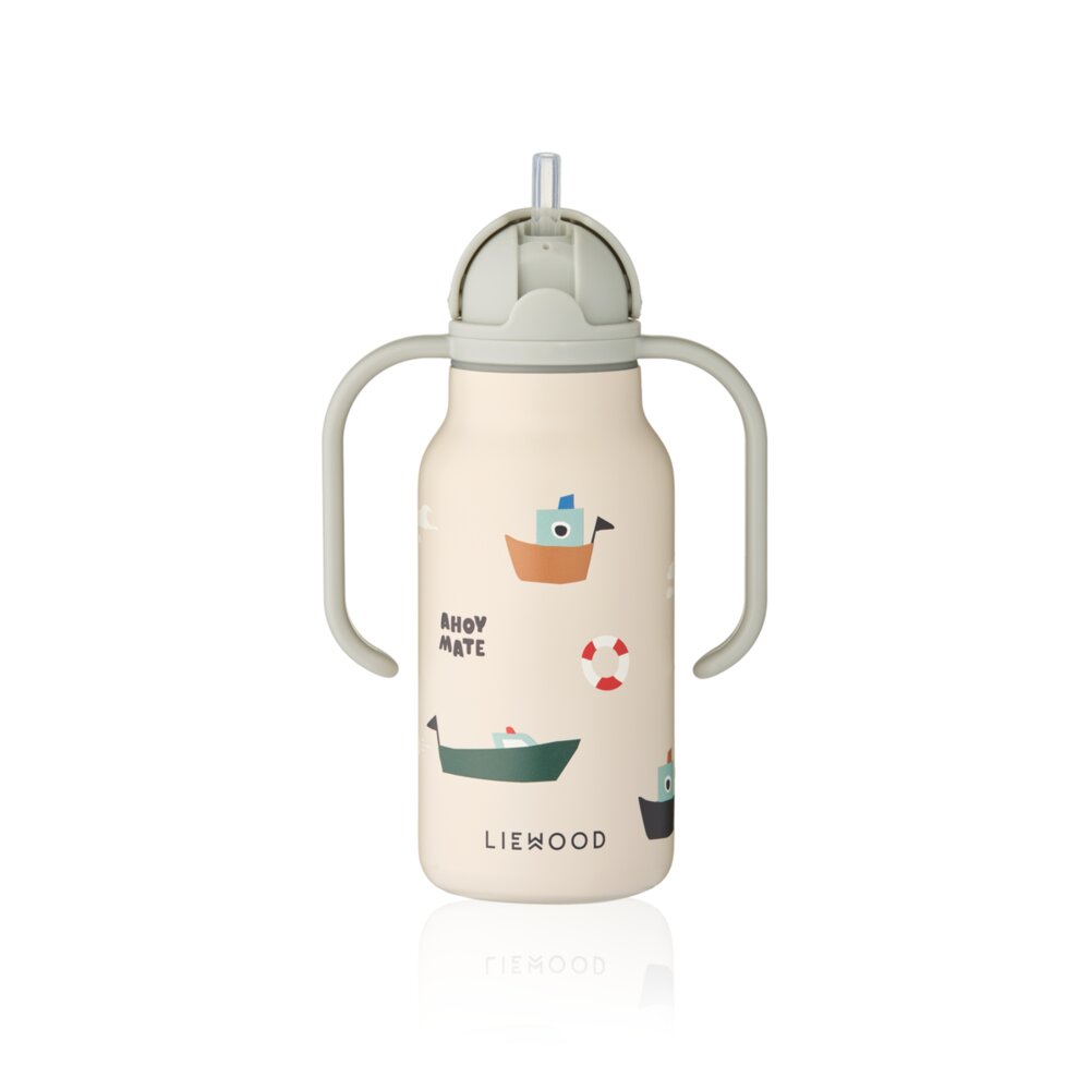 Sandy Wasserflasche mit Auslaufschutz und Tragegriffen, 250 ml, Motiv Sailing