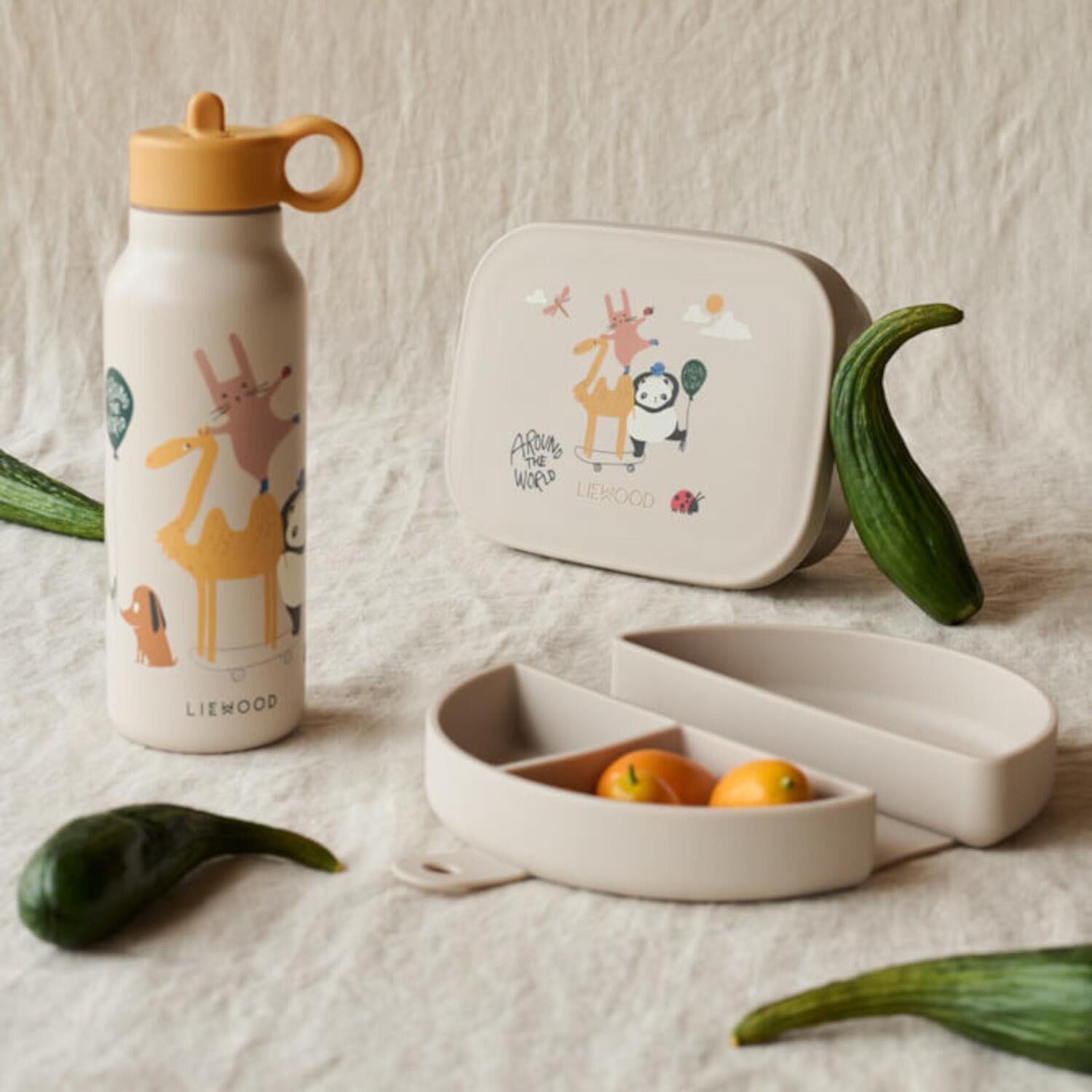 Wasserflasche "Falk - Around the world" - 350 ml (Sandy)