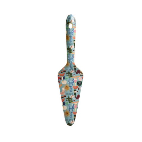 Melamin Tortenheber "Bon Vivant Prints" - 26x6 cm (Blau)