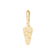 Melamin-Tortenheber mit floralem Muster, hellbeige, ca. 26 cm lang