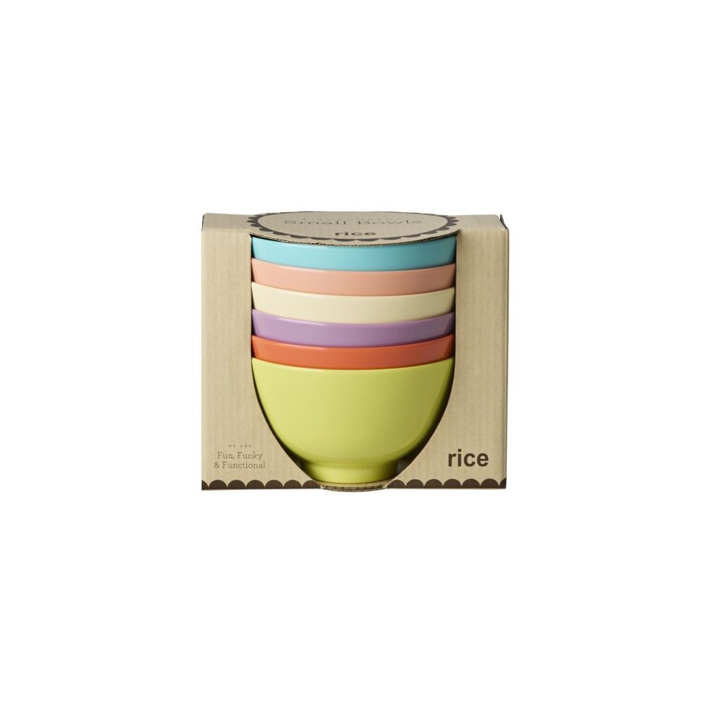 Melamin Schale im 6er-Set - 300 ml (Glory Days Colors)