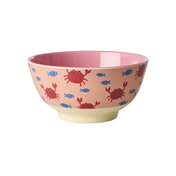 Melamin Schale "Crab" - M (Rosa)