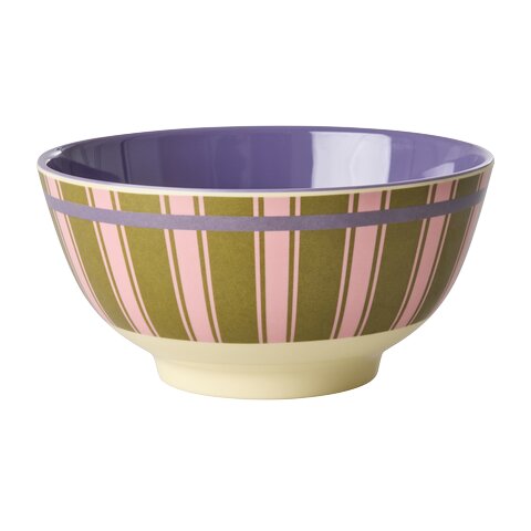 Melamin Schale "Stripe Delight" - M (Braun)