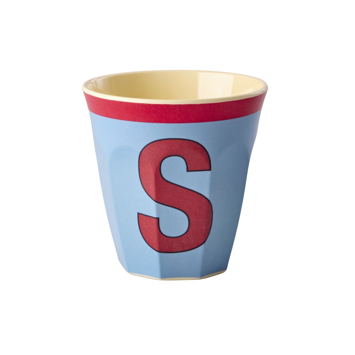 Melamin Becher "Vintage - Buchstabe S"- M (Blue)