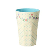 Melamin Becher "Dots and Flowers" - 400 ml (Bunt)