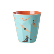 Melamin Becher "Retro Swimster" - 250 ml (Mint)