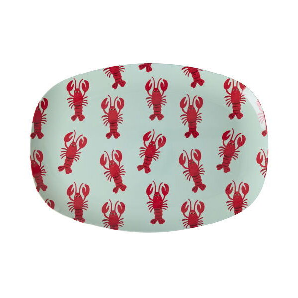 Melamin Rechteckige Platte "New Lobster" - 30x22 cm (Blau)