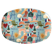 Melamin Rechteckige Platte "Paris Mon Amour" - 30x22 cm (Bunt)