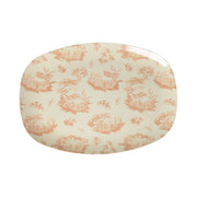 Melamin Platte rechteckig "Toile de rice" - 30x22 cm (Bunt)