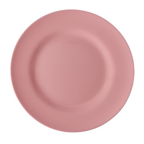 Runder Essteller aus Melamin, rosa, Ø 25 cm