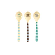 Melamin Teelöffel "Striped" im 3er-Set - 14,5 cm (Blau/Grün)
